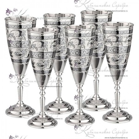 Набор бокалов под  шампанское Свадебные на 150 мл