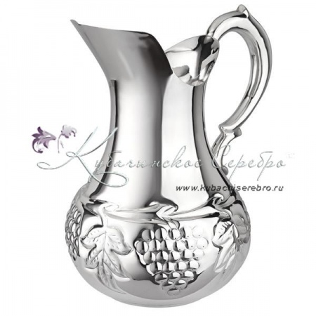 Кувшин из серебра Виноградная лоза на 1070 мл 