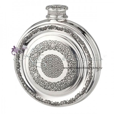 Круглая фляга  Круглая фляга Охотники на 140 мл