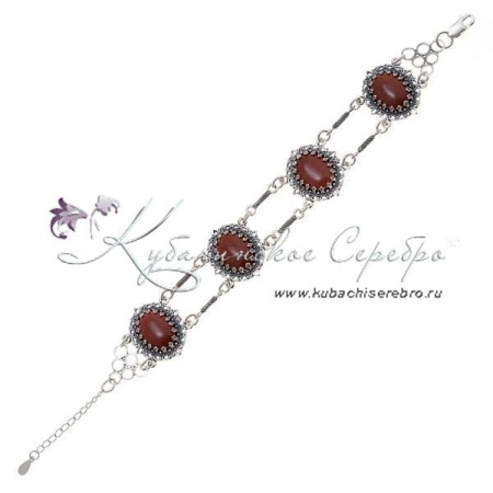 Браслет, камень золотой песок