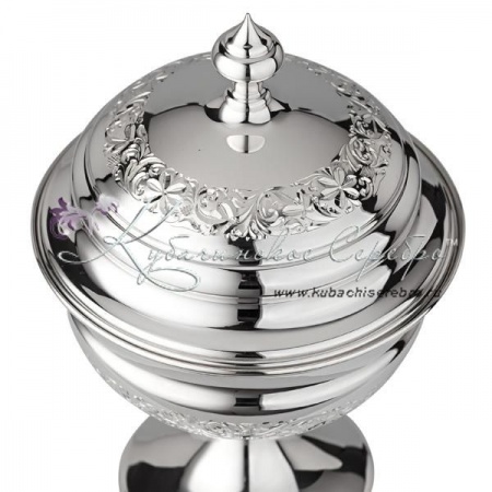 Вареньица с крышкой без чернения 925 пробы, арт №4426/2 Вареньица с крышкой без чернения 925 пробы