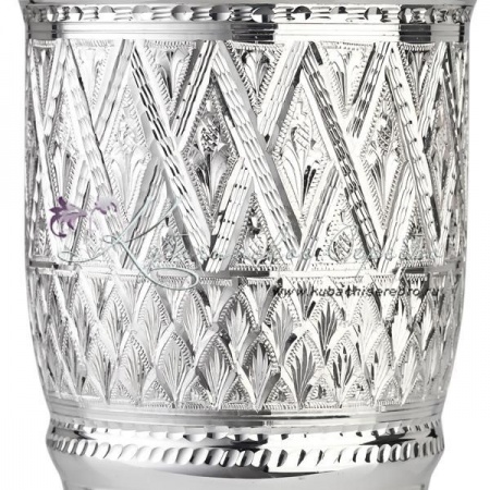 Серебряный стакан 999 пробы Узоры на 230 мл 