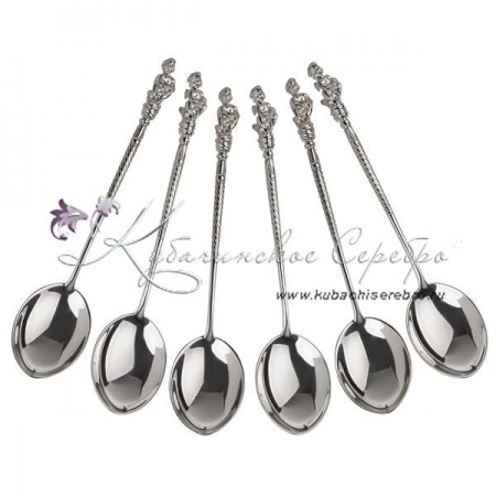 Набор чайных ложек из серебра  Набор чайных ложек из серебра Ангел