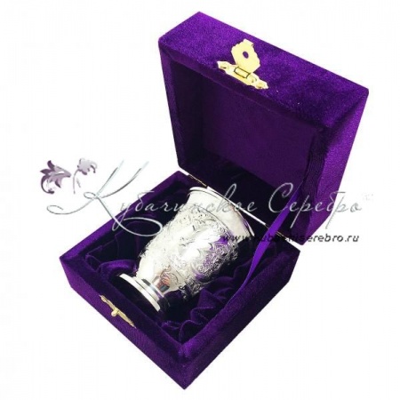 Большая стопка из серебра 999 пробы на 80 мл 