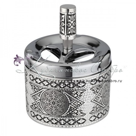 Пепельница из серебра и стали