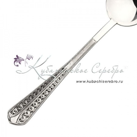 Серебряная десертная ложка