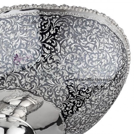 Большая ваза (фруктовница) с чернением 925 пробы 