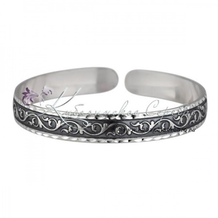 Браслет из серебра с оксидированием