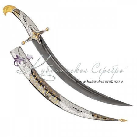 Сабля с чернением и позолотой, 63.5 см , арт №5095 Сабля с чернением и позолотой, 63.5 см