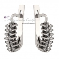 Серьги серебряные  с цирконами 6817/2