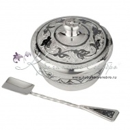 Горчичница (соусница) серебряная, арт №8328