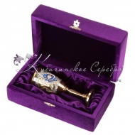 Рюмка с эмалью и позолотой на 60 мл , арт №1240