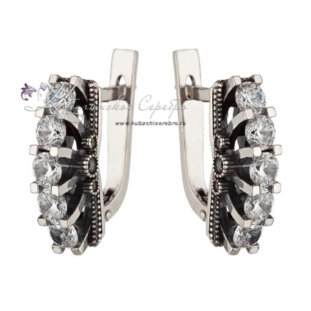 Серьги из серебра дорожкой