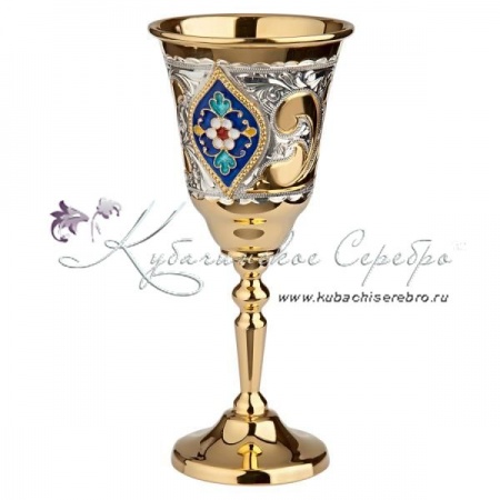 Рюмка с эмалью и позолотой на 50 мл 