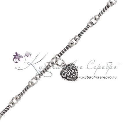 Браслет из серебра Сердечко 