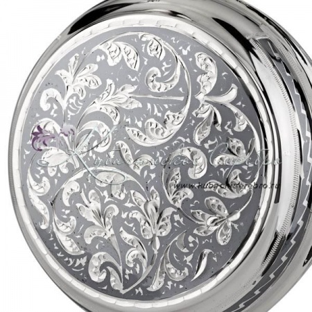 Круглая фляга с чернью  на 150 мл, арт №8413 Круглая фляга с чернью  на 150 мл