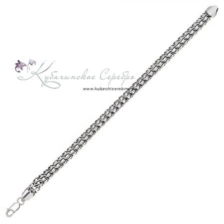 Браслет серебряный Кобра , ширина 8 мм 