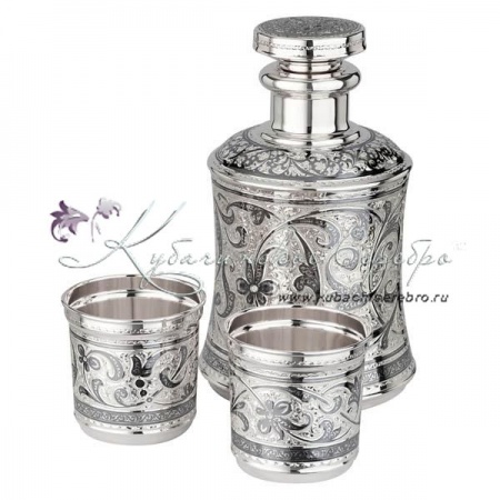 Набор с чернением Кубачина 2 персоны 