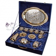 Кофейный сервиз с горячей эмалью на 6 персон, арт №7049