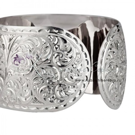 Браслет серебряный без чернения 