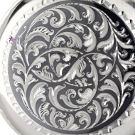 Фляга с чернью на 140 мл (Новинка), арт №3202