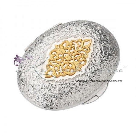 Зеркальце с позолоченной вставкой , арт №3296/1  Зеркальце с позолоченной вставкой