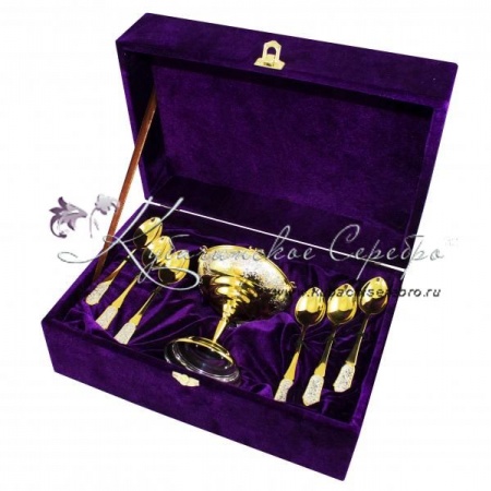 Икорница с позолотой 