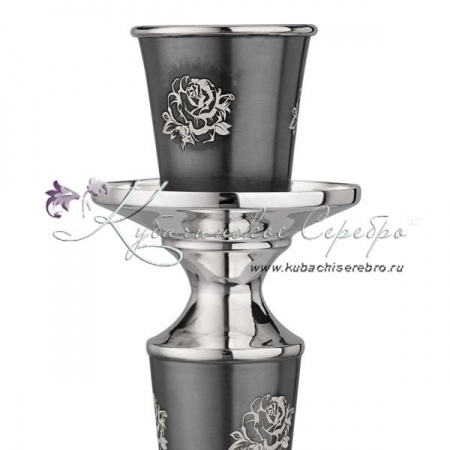 Подсвечник с оксидированием Роза 