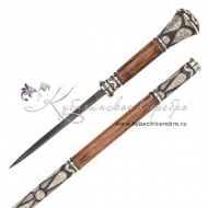 Трость с серебряными вставками, дерево ясень, 95 см , арт №5099