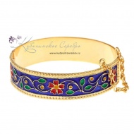 Браслет с позолотой и горячей эмалью  3315