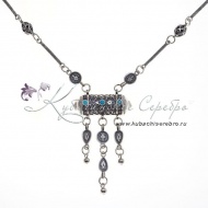 Серебряное колье с бирюзой, арт №6297