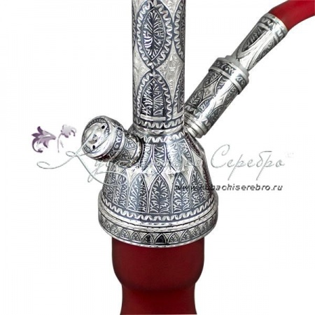 Кальян серебряный на подставке 