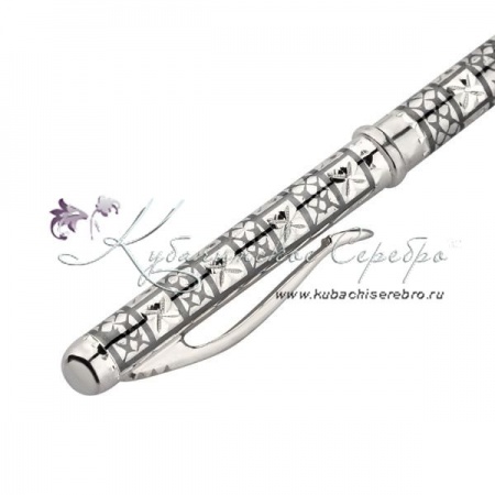 Ручка серебряная с чернью 