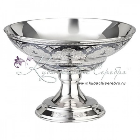 Конфетница серебряная с чернением