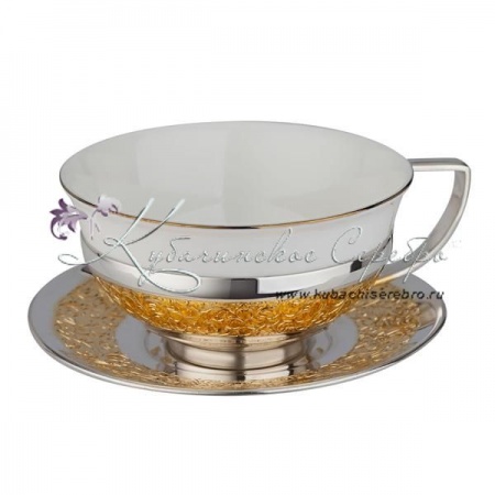 Чайная пара с керамической вставкой 