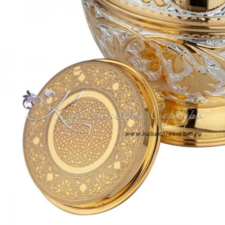 Кувшин из серебра 999 пробы с позолотой на 2700 мл 