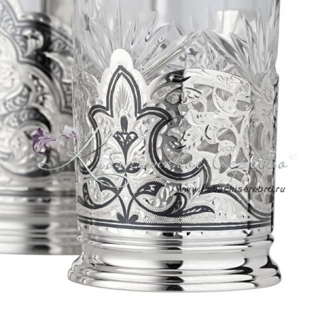 Чайный набор с чернением на 2 персоны , арт №7264  Чайный набор с чернением на 2 персоны