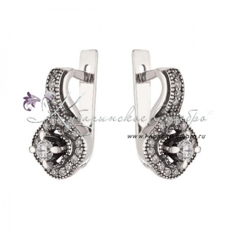 Серьги серебряные Нежность