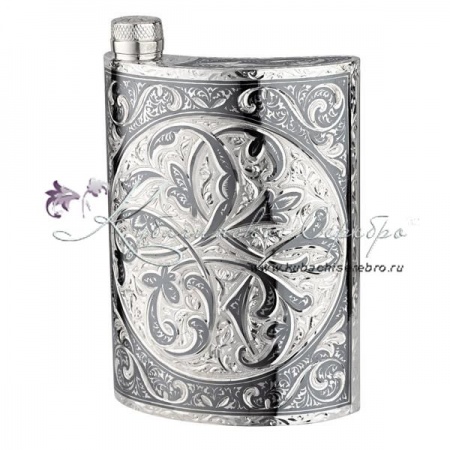 Фляга с двухсторонней гравировкой на 260 мл , арт №6560 Фляга с двухсторонней гравировкой на 260 мл
